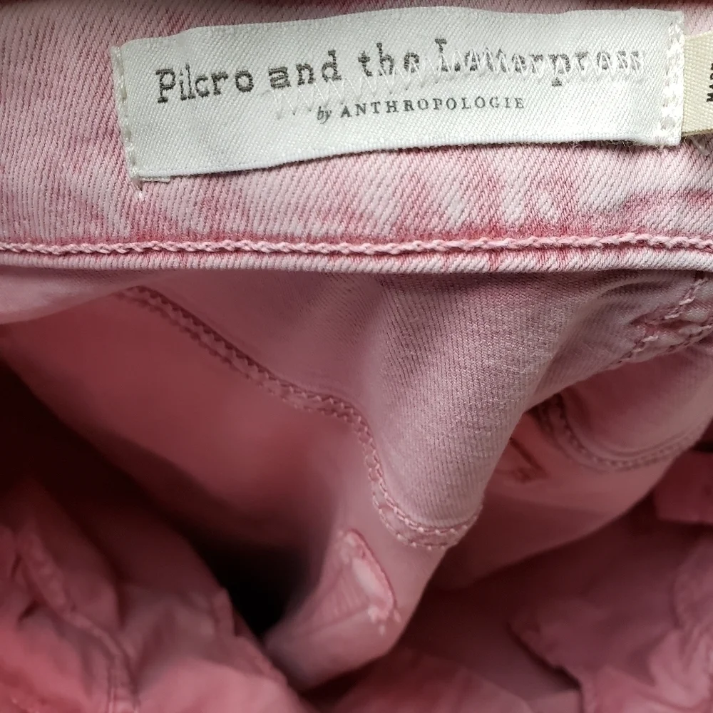 PILCRO Ultra High-Rise Acid Wash Pink  Straight Jeans